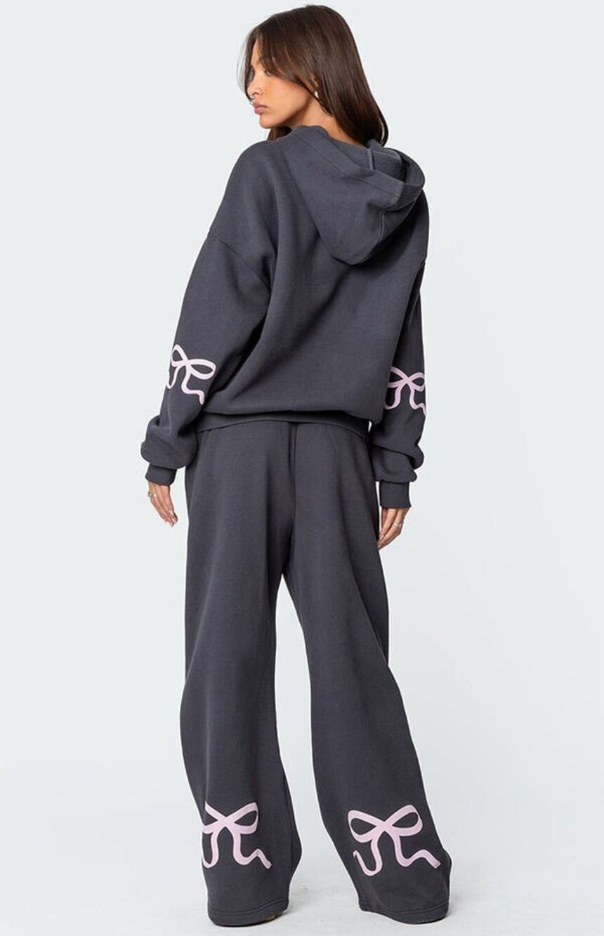 Edikted Bonney Bow Detail Hoodie and Sweatpants size L/M